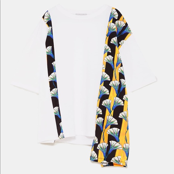 Zara Women's White Floral Top SzM - Picture 4 of 8